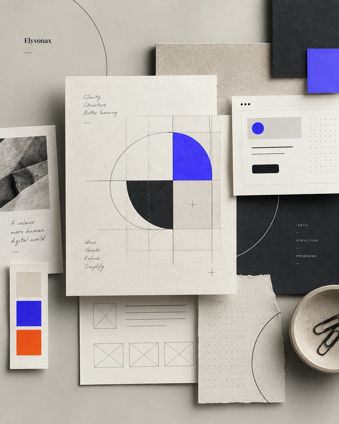Editorial design study composition